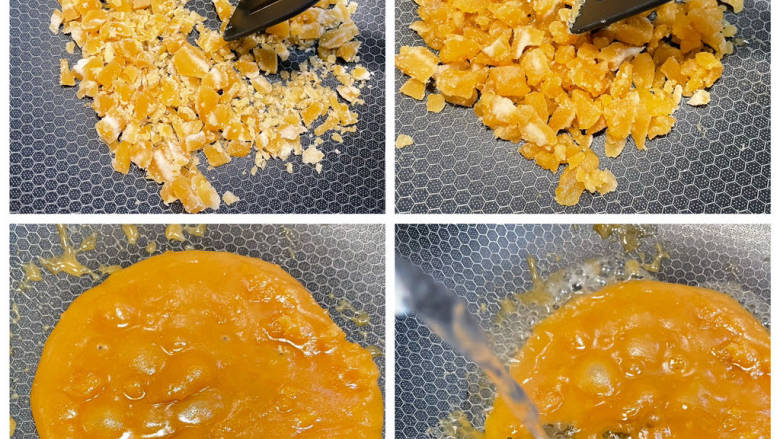 炒糖色马蹄糕,中转小火炒出糖色,加500ml清水煮开