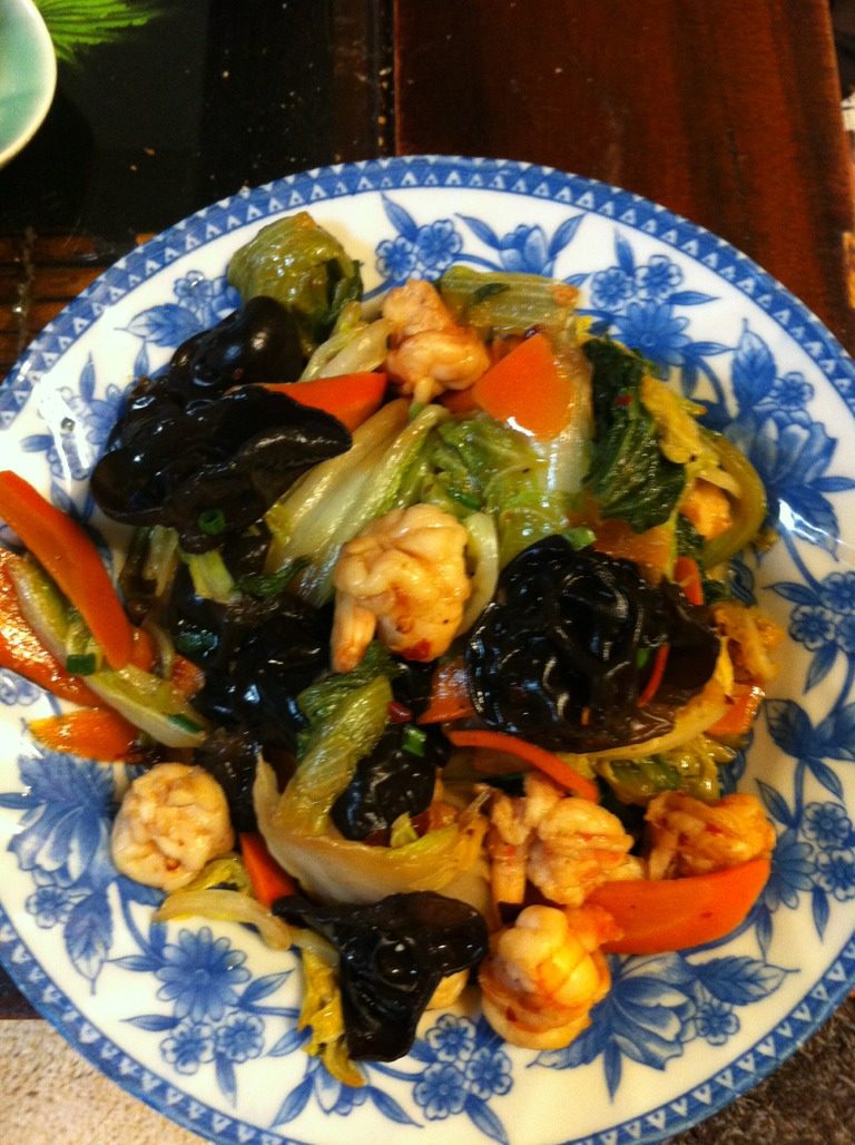 虾仁辣白菜
