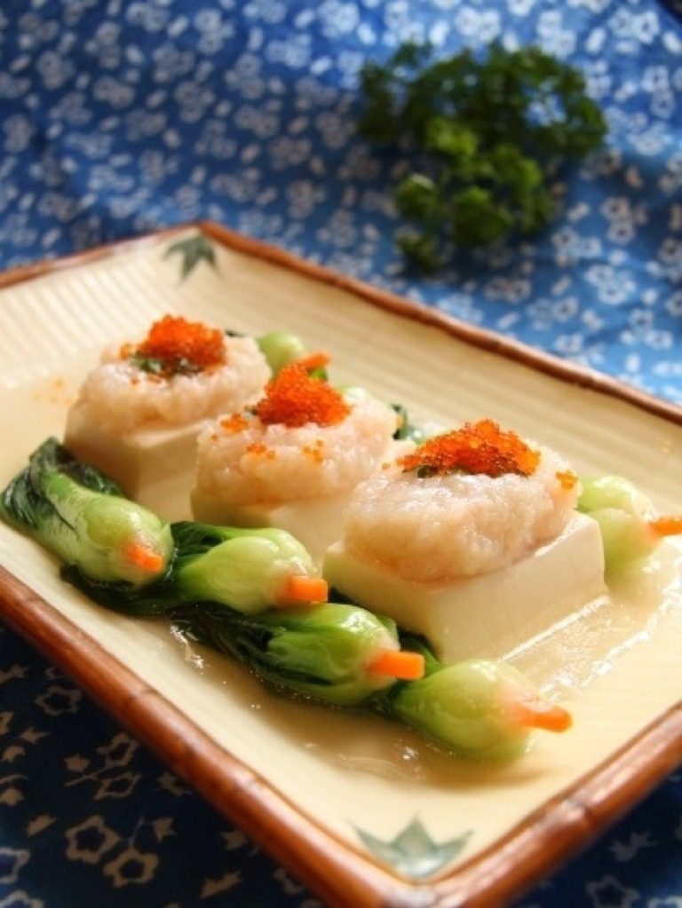 百花酿豆腐