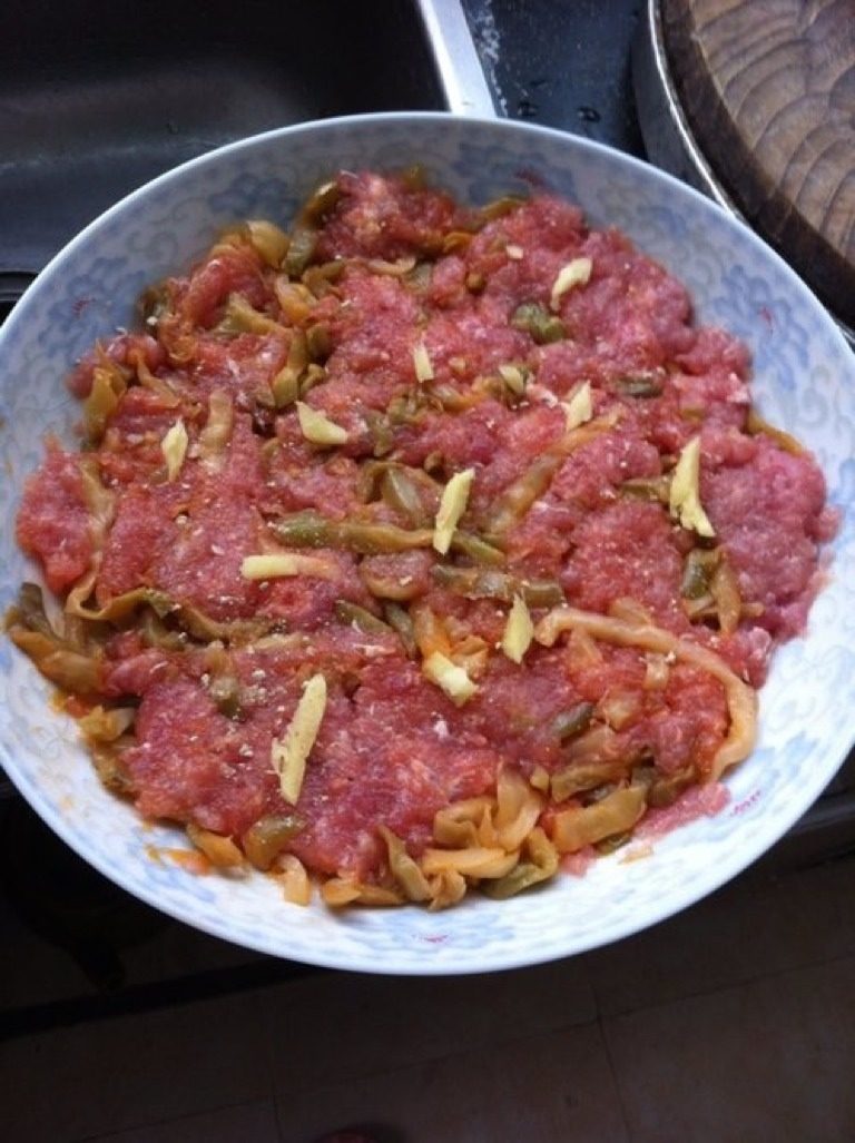 榨菜肉饼