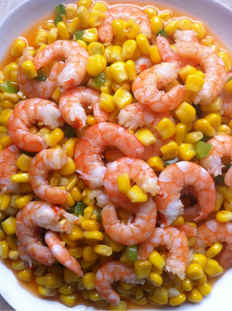 虾仁炒玉米