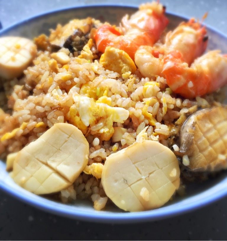 鲍鱼大虾炒饭