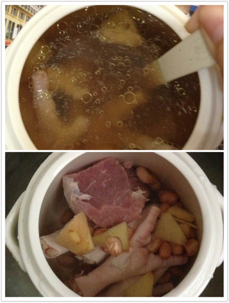 鸡脚瘦肉红枣花生汤