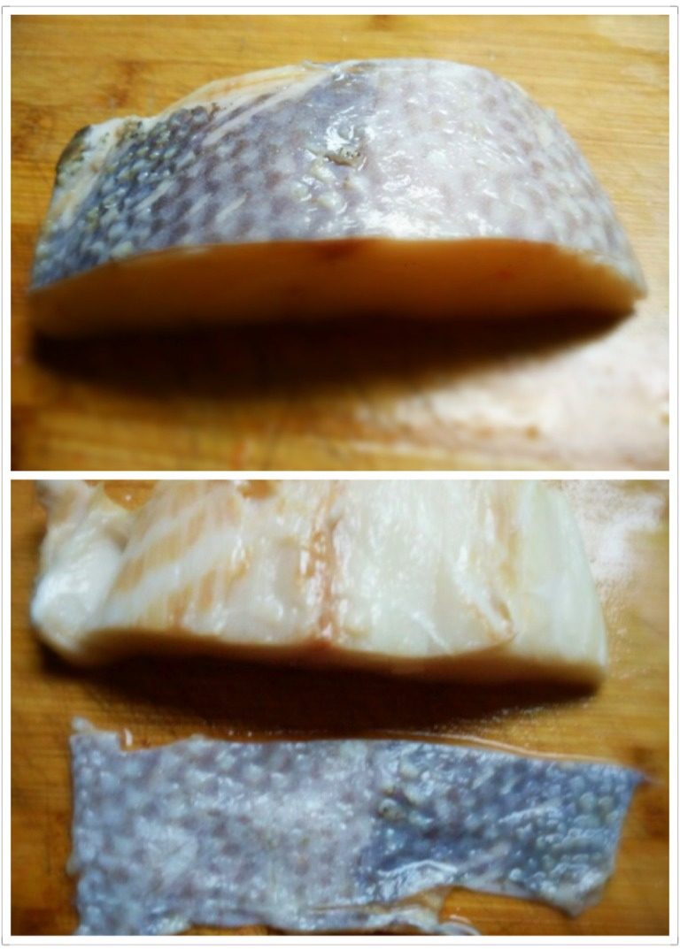 墨碎白鳕,如图<a style='color:red;display:inline-block;' href='/shicai/ 351'>鳕鱼</a>解冻去皮备用