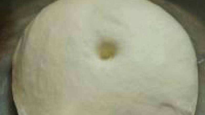 自己动手做生煎包子,发酵半小时以上,到原来面团的两倍大小,用手指按一个坑不会反弹。
