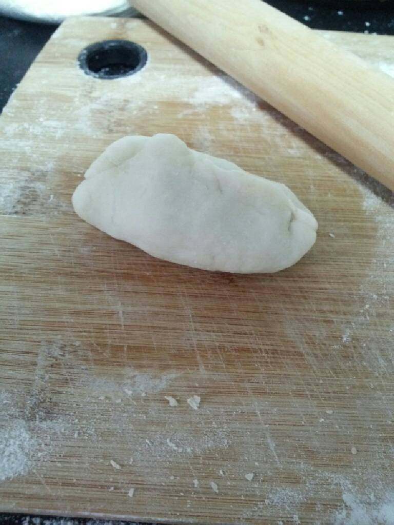 粉丝煎饼,包成饺子形状