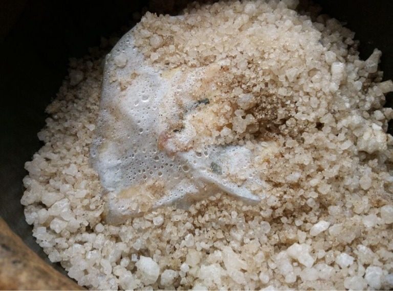 大漠飞沙翅,如图出锅将盐刨至一边