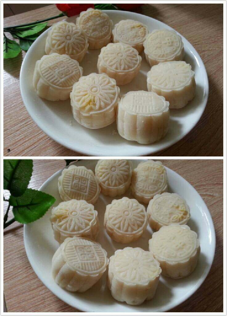 冰皮绿豆仁月,因为冰皮直接可以吃的不用烤的、做好直接放入冰箱藏着会效果更好!