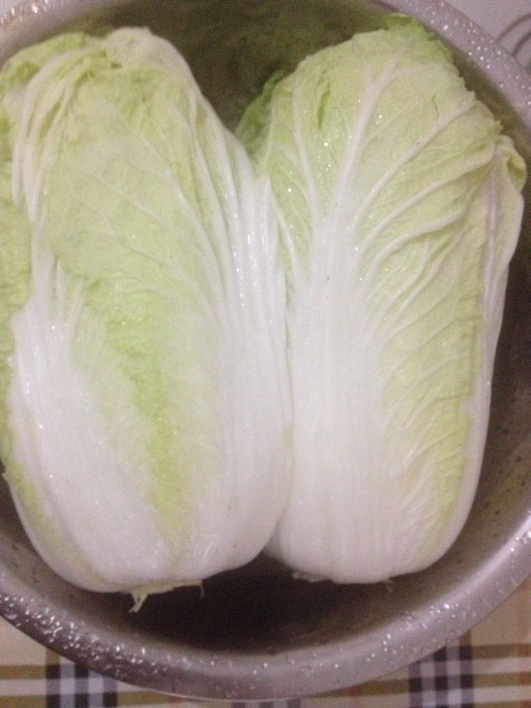 辣白菜,<a style='color:red;display:inline-block;' href='/shicai/ 114'>白菜</a>切对半，每片<a style='color:red;display:inline-block;' href='/shicai/ 114'>白菜</a>上都均匀的抹上盐，腌制两天备用