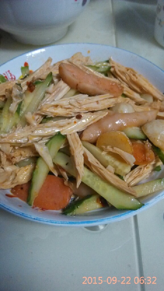 爆炒黄瓜腐竹