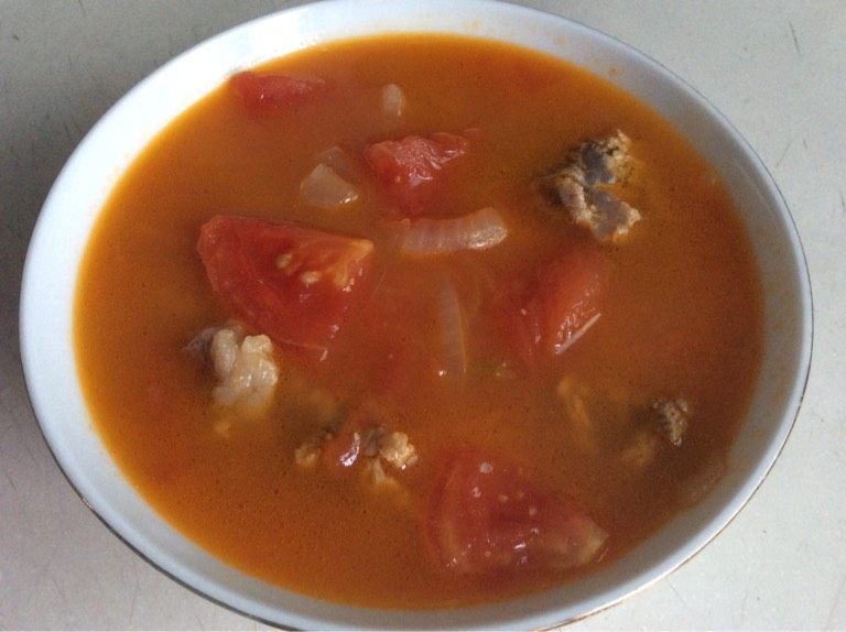 番茄牛肉汤,出锅。