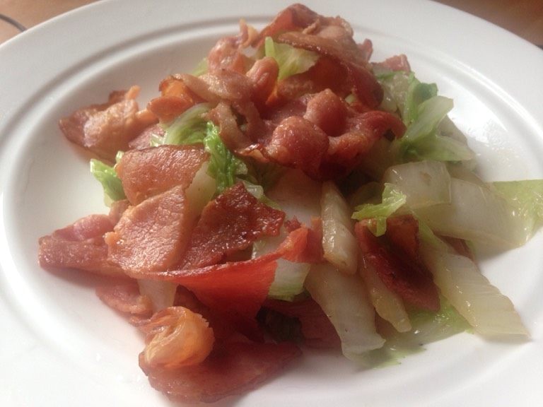 香煎培根炒大白菜