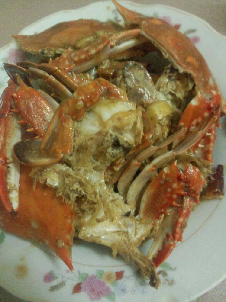 辣炒螃蟹,盛盘
