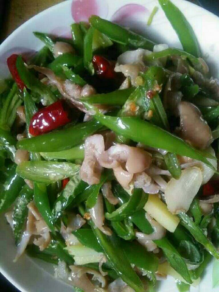 青椒炒肥肠