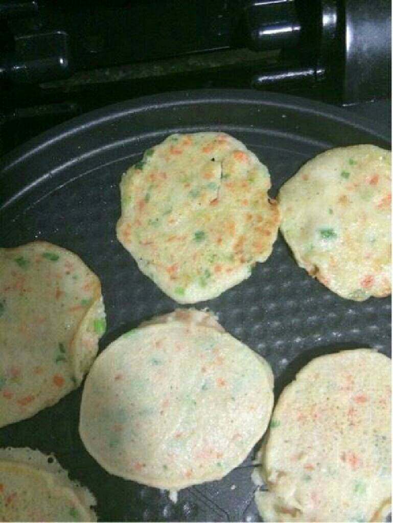 豆渣饼,煎至两面金黄色,就可以出锅啦!