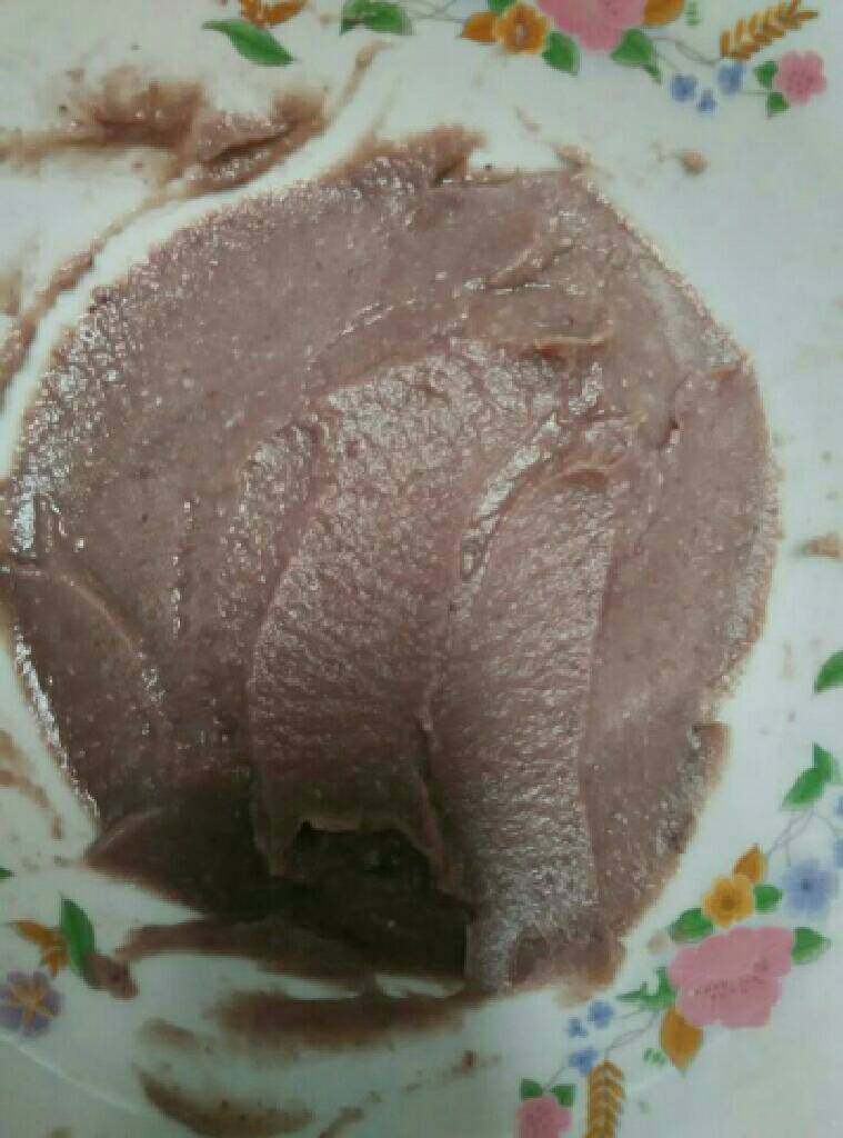 自制红豆沙。,这是捻出来的豆沙