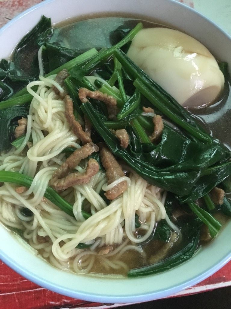 青菜肉丝汤面