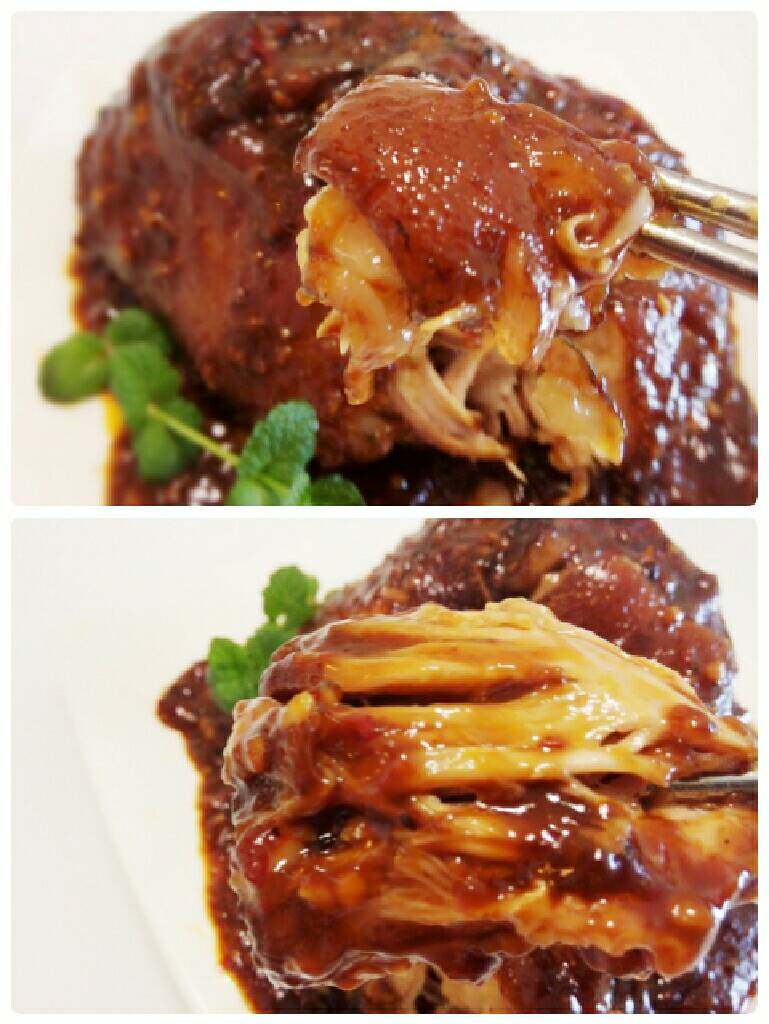 酱汁肘子(蹄膀),皮和肉又香又软糯,非常美味。