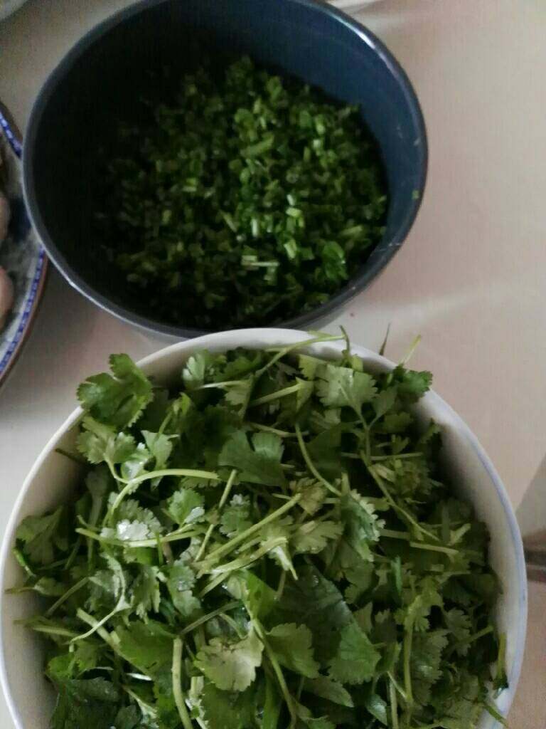 麻辣火锅,把葱切小颗,盐须切段
