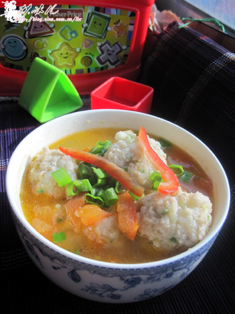 番茄马蹄肉丸汤 