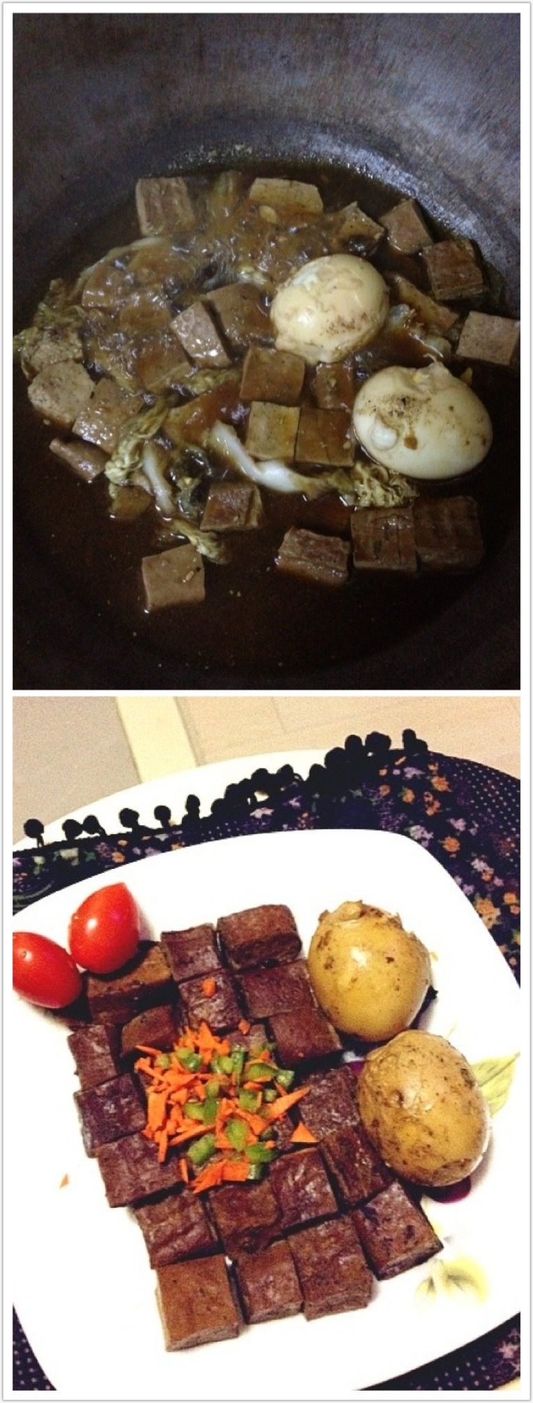 蜜汁卤豆干卤鸡蛋