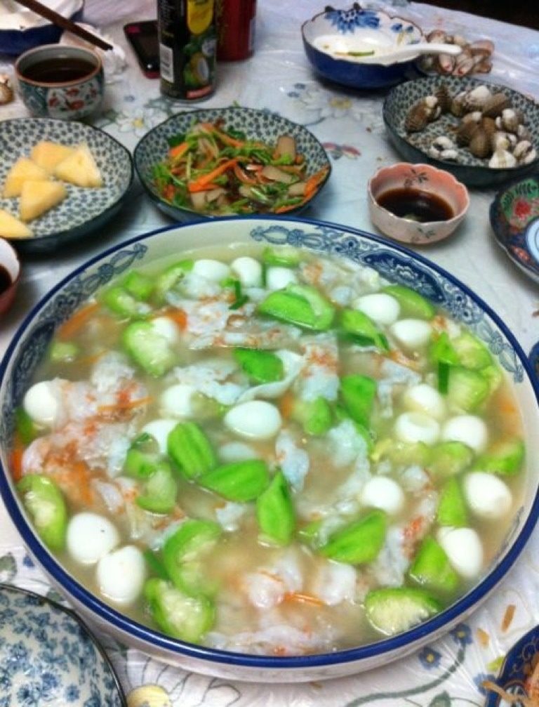 虾丝瓜鹌鹑蛋
