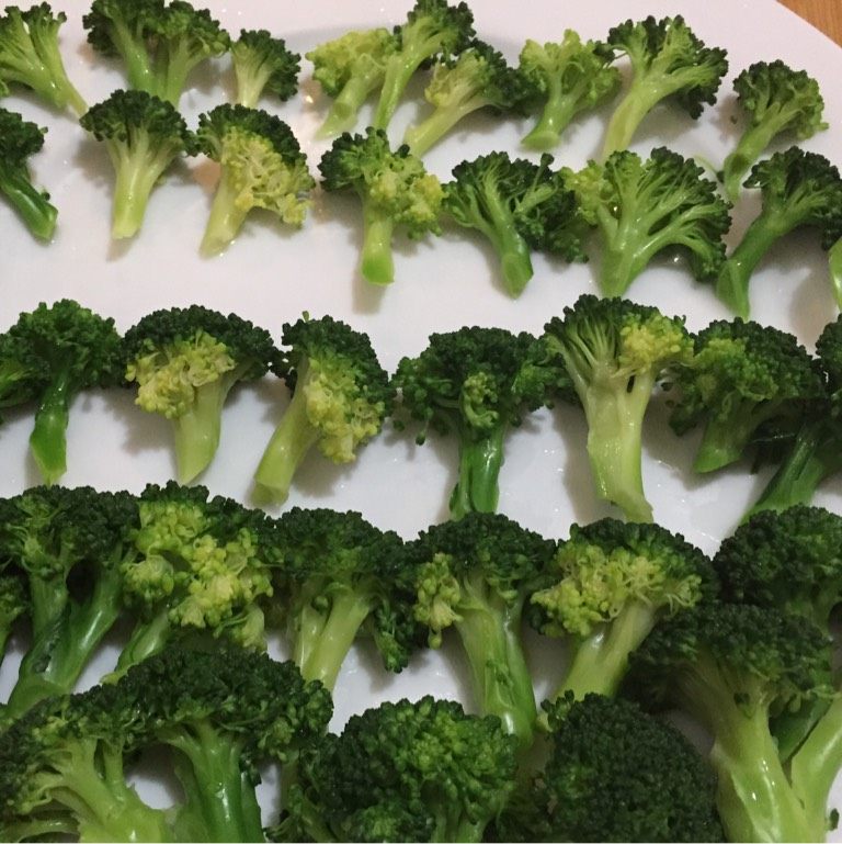 圣诞树,如图<a style='color:red;display:inline-block;' href='/shicai/ 119'>西兰花</a>焯熟，掰大小不一的小朵备用