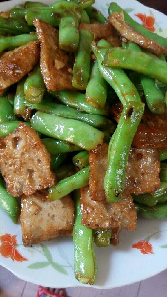 肉卷炒四季豆,炒好了