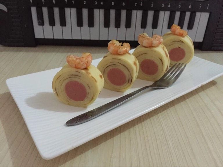 火腿鸡蛋卷