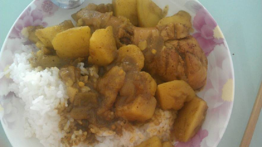 咖喱鸡腿饭