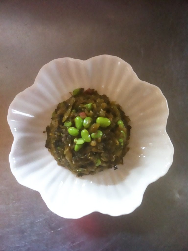 雪菜毛豆