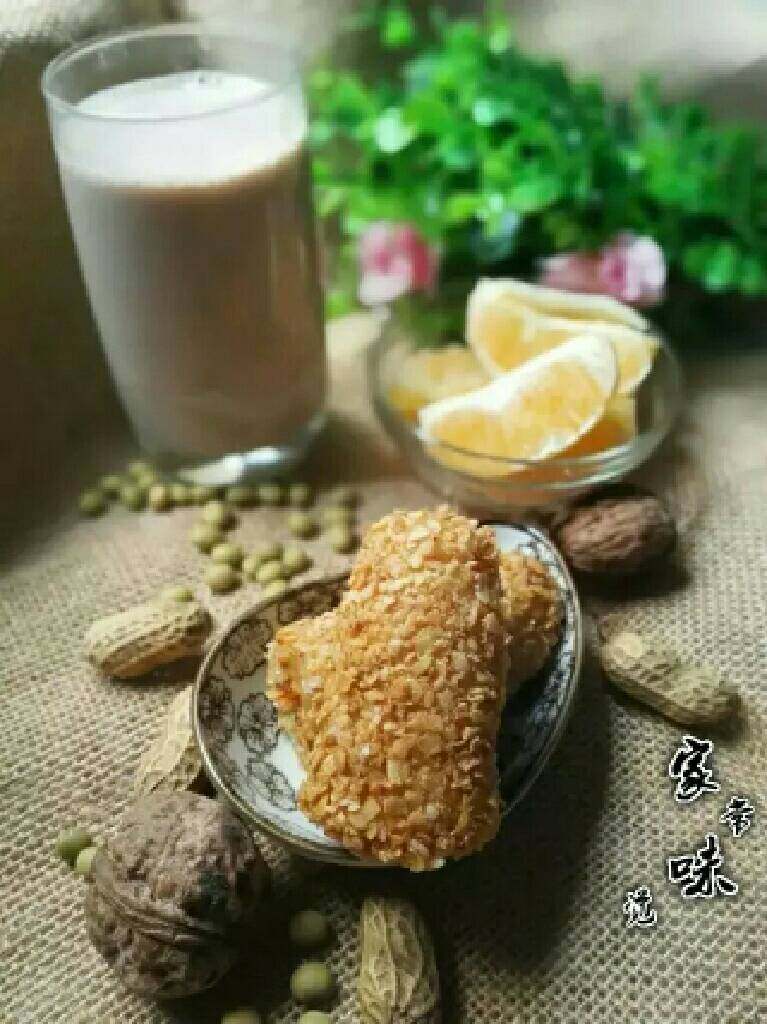 燕麦香蕉,配上一杯豆浆就是一份简单的早餐!