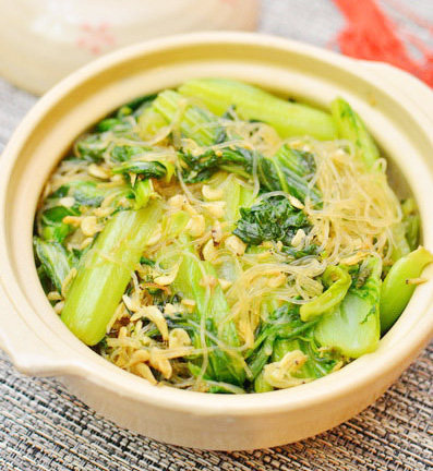 虾皮小白菜粉丝煲
