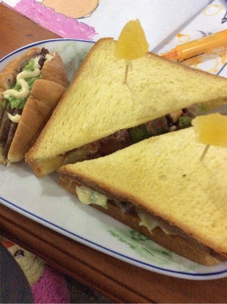 美美哒碎牛肉三明治