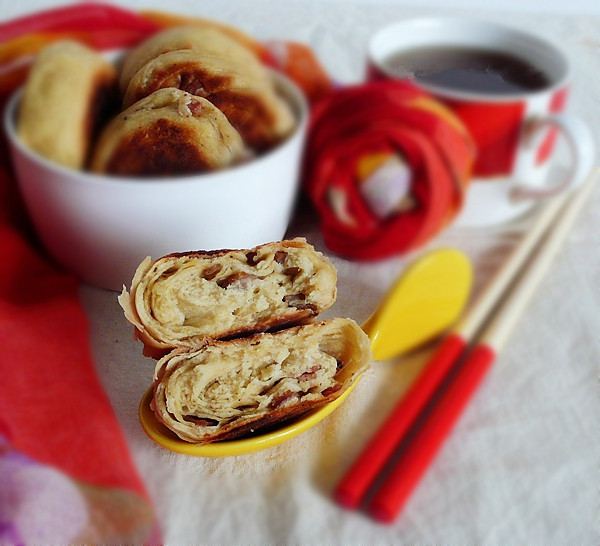 荞麦面培根千层饼