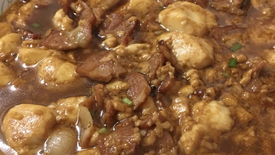 培根烧豆腐