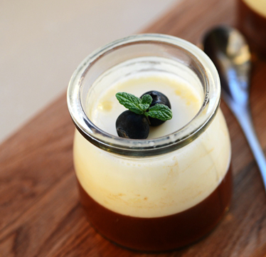 巧克力牛奶双色布丁