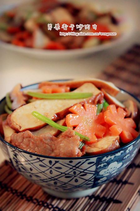 芹菜香干炒肉片