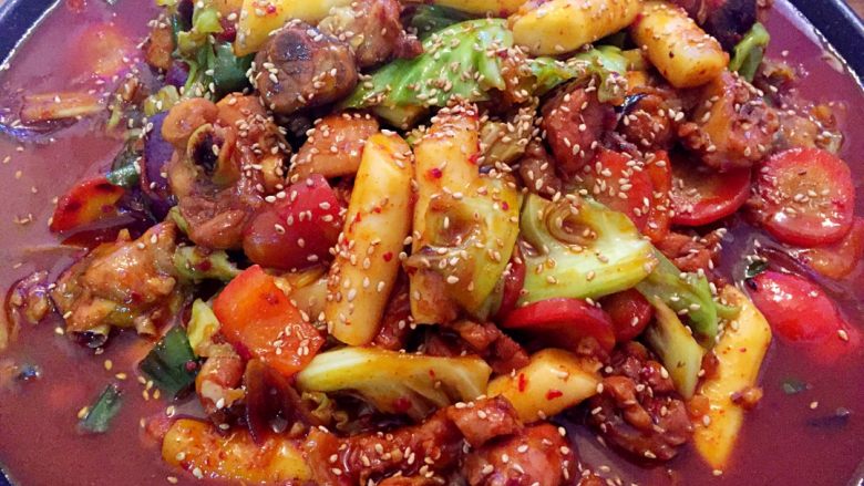 韩式辣炒鸡肉