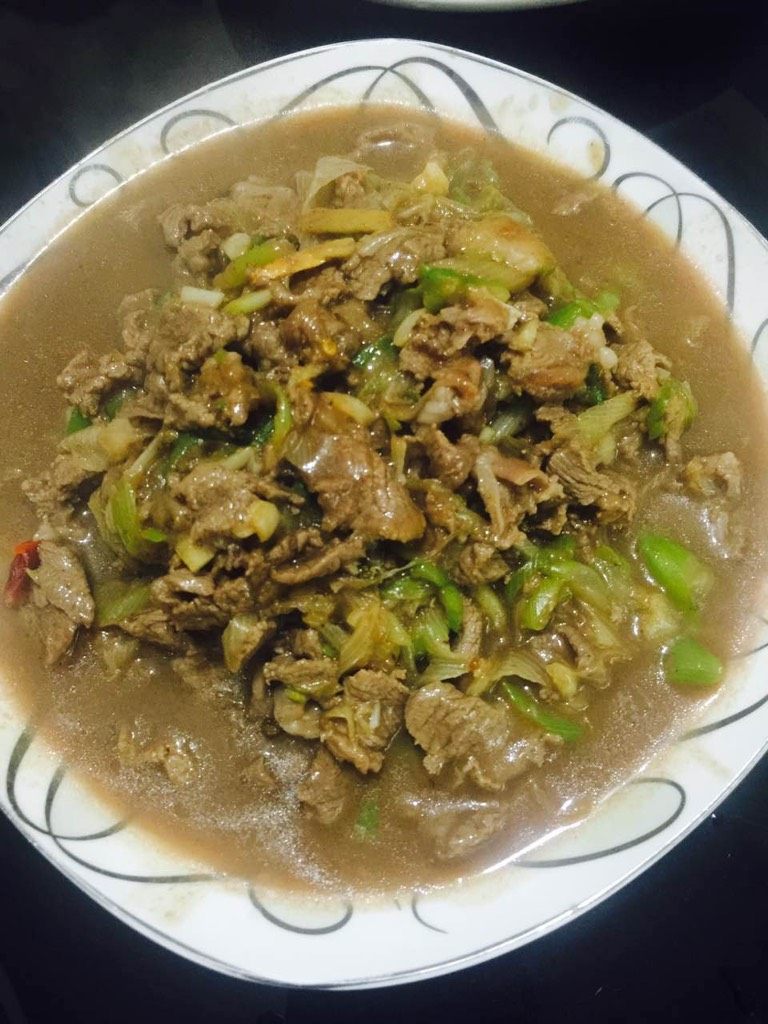 葱爆羊肉～