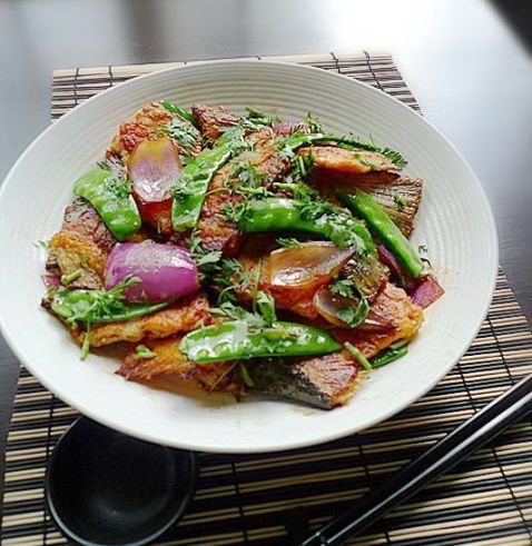 香煎三文鱼骨