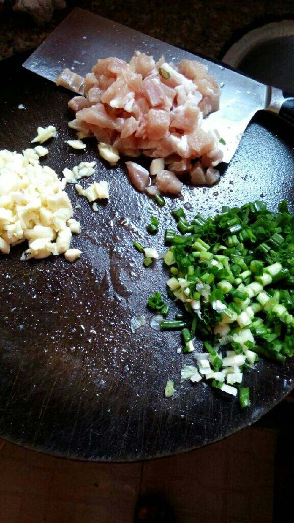 茄子,<a style='color:red;display:inline-block;' href='/shicai/ 414'>猪肉</a>，蒜头，<a style='color:red;display:inline-block;' href='/shicai/ 3250'>葱</a>切丁