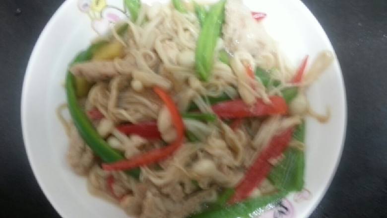 金针菇炒里脊