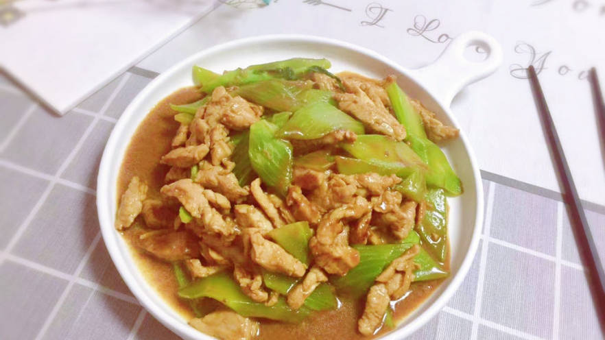 莴苣炒里脊肉