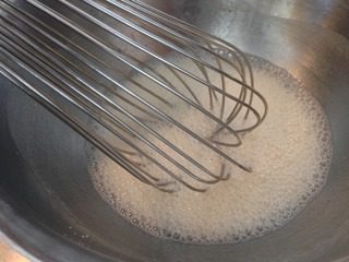 带子南瓜汤,加大半碗水,调开