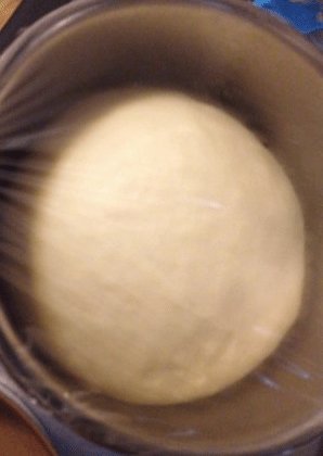 椰蓉面包,将面团滚圆，放温暖处进行基础发酵。