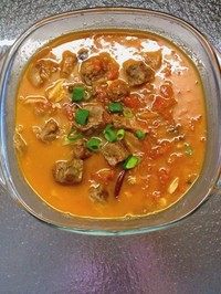 西红柿牛腩,最后把成品倒入心爱的碗碗,哈哈,已经迫不及待了