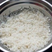 珍珠肉圆,泡好的糯米捞出,充分沥干水分;