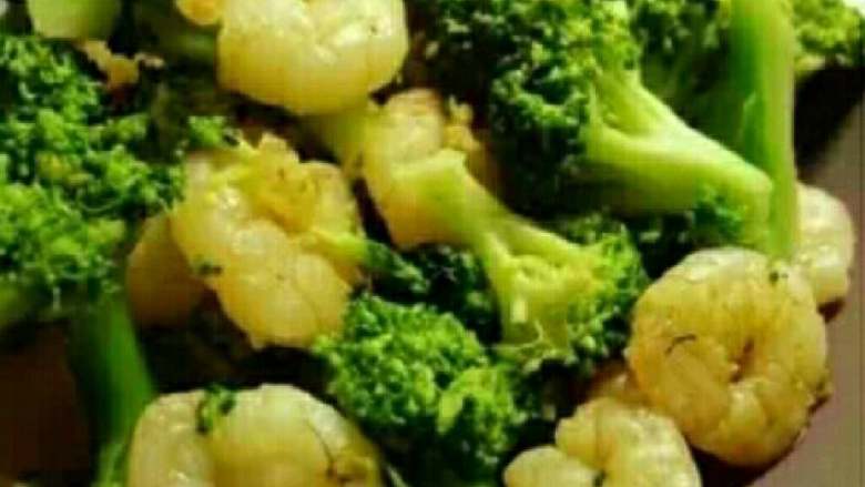 西兰花蘑菇炒虾仁