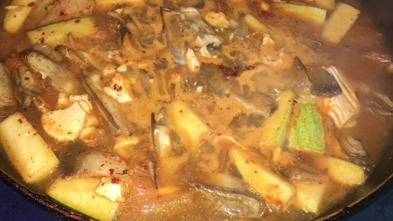 韩式辣白菜豆腐海鲜汤,来问我!!!!